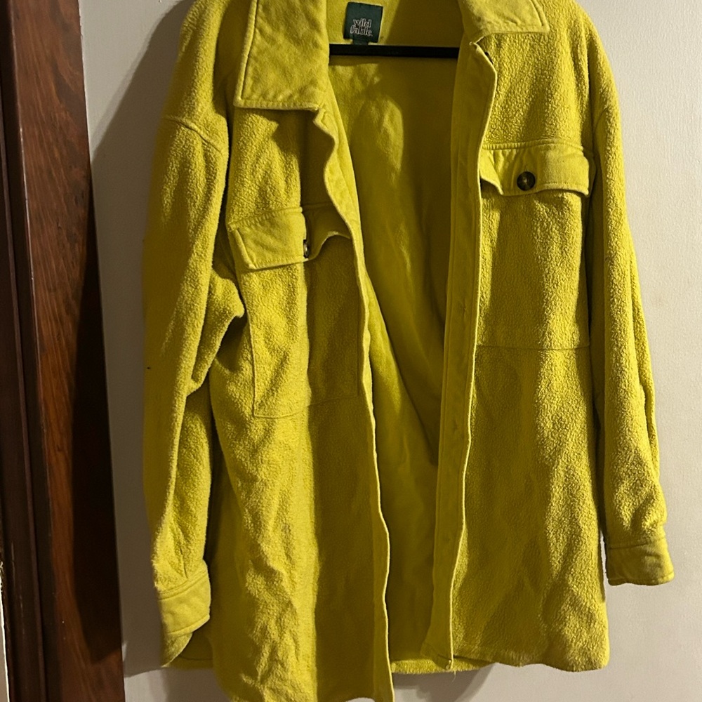 Wild Fable Yellow Teddy Jacket